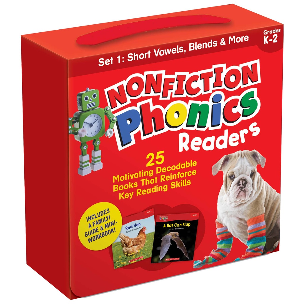 Nonfiction Phonics Readers: Short Vowels, Blends & More, Single-Copy 25 Book Set