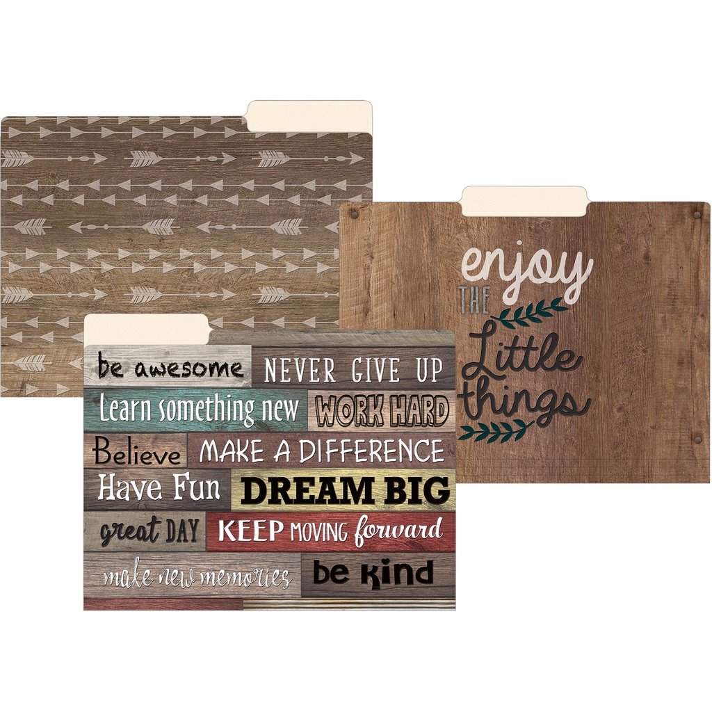 Farmhouse Chic Letter Size File Folders Pack of 12