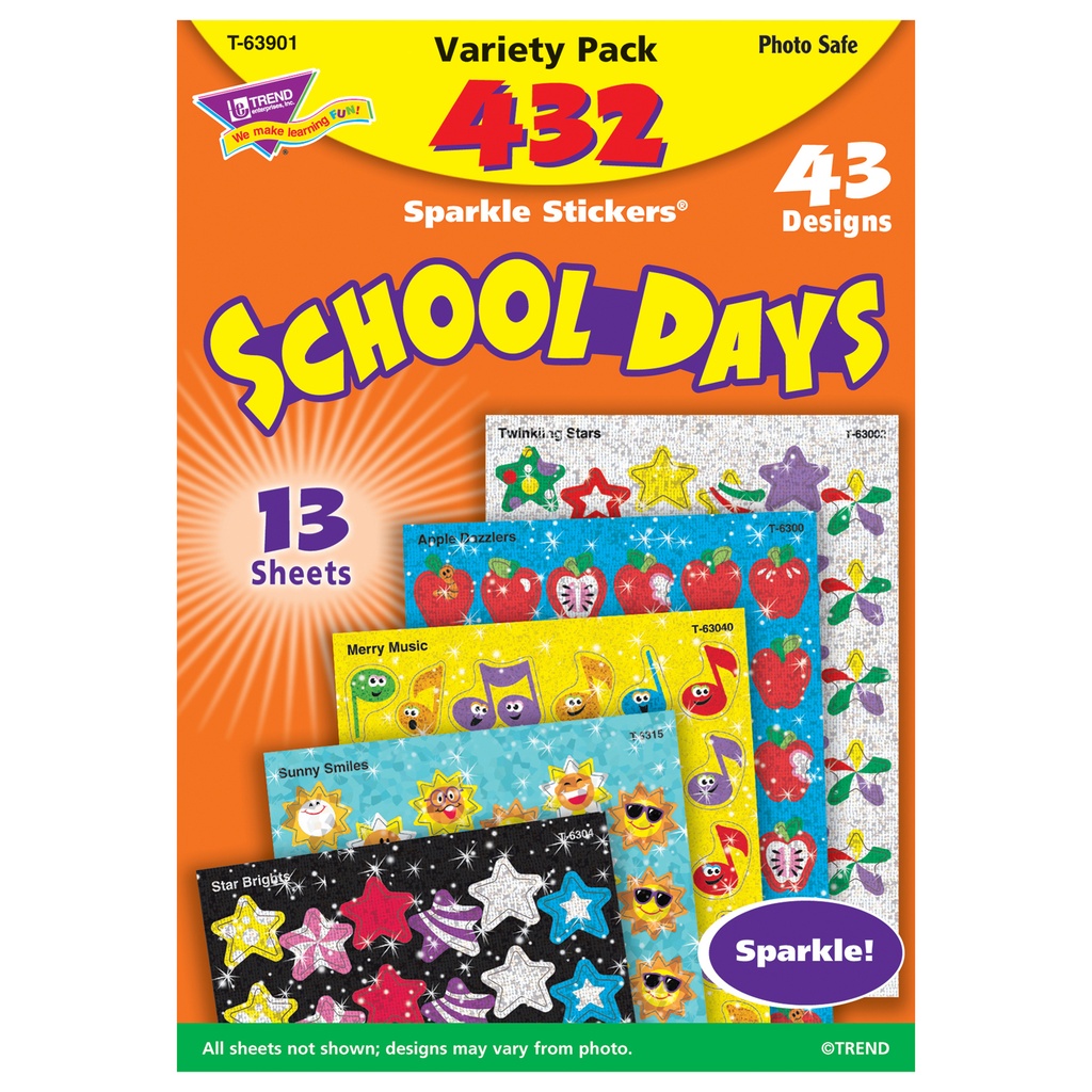 School Days Sparkle Stickers® School Days