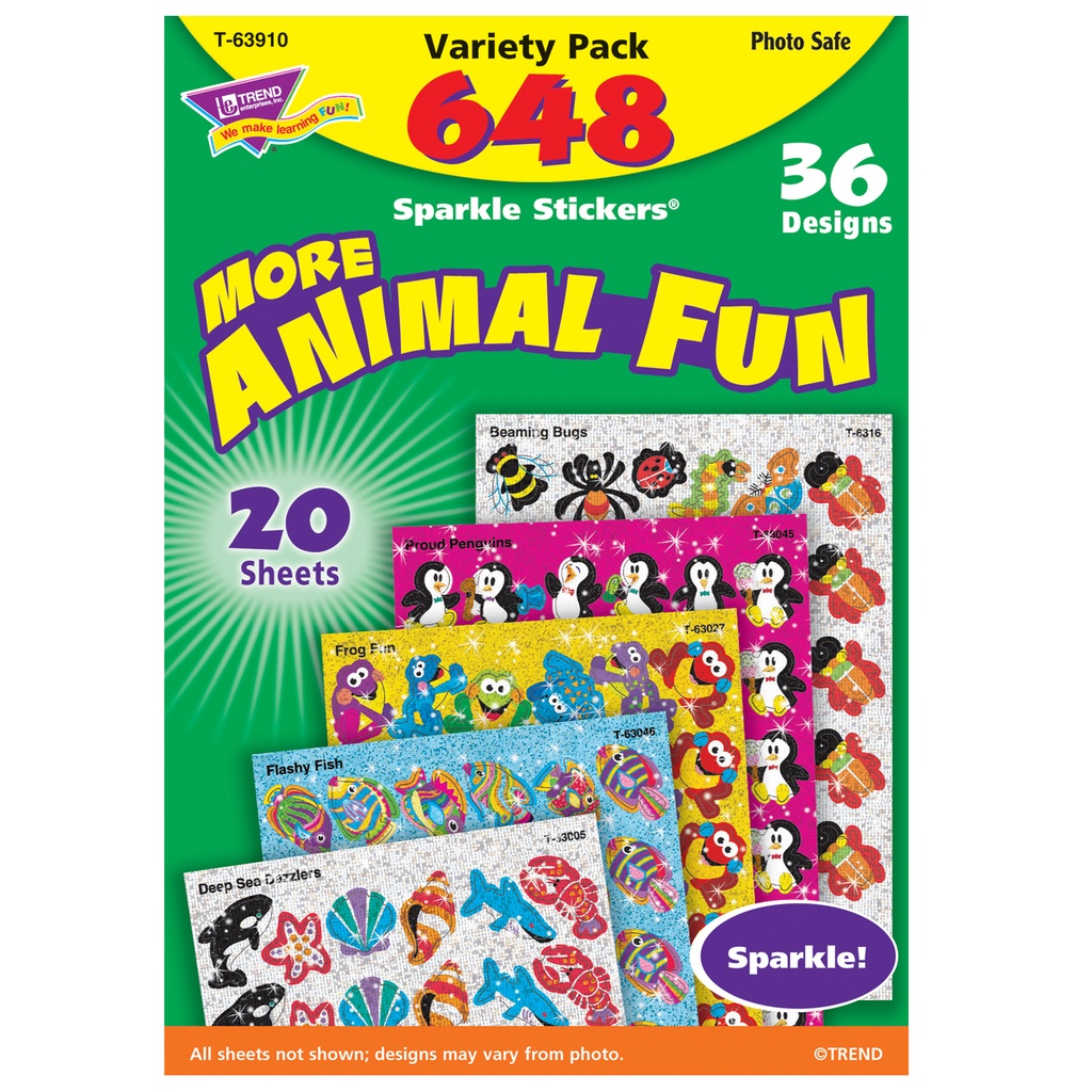 Animal Fun Sparkle Stickers® Variety Pack