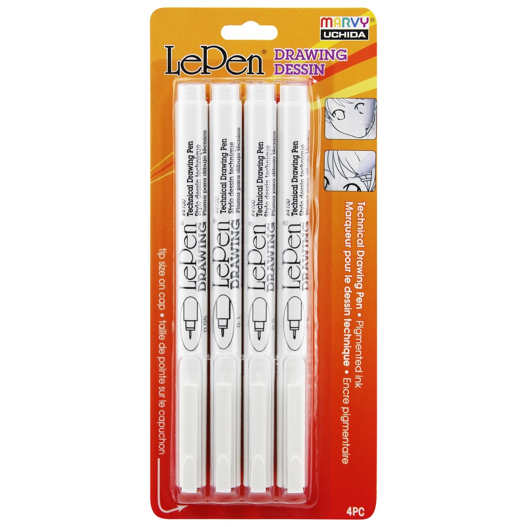 LePen® Drawing Pens Pack of 4