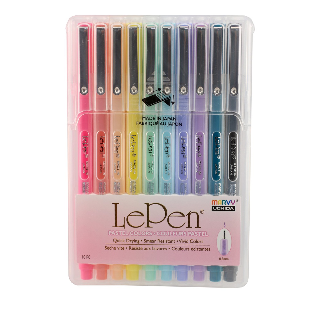 LePen® Pastel Micro-Fine Point Pens 10 Colors