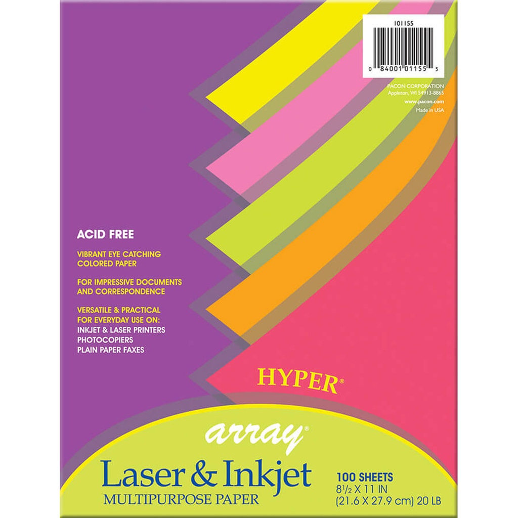 100ct 8.5x11 Array Hyper Multipurpose Paper