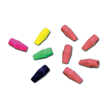 144ct Assorted Color Pencil Cap Erasers
