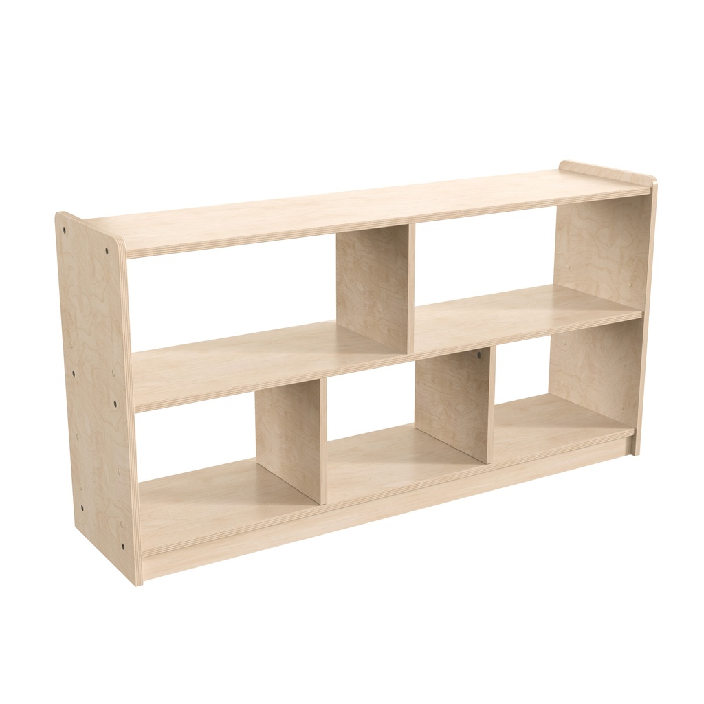 Modular Wooden Extra Wide 5 Section Open Storage Unit