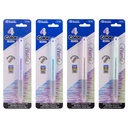 4-Color Fashion Pen with Cushion Grip Assorted Barrel Color