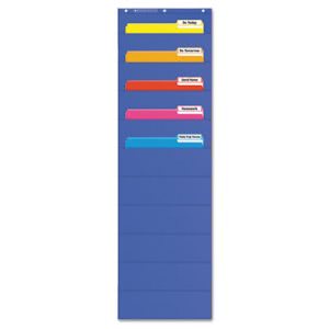 Blue File Organizer Pocket Chart