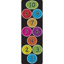 Smart Poly™, The Original Fun Mat™, Mat Runner, 15.5" x 47", Numbers 1-10, Colored Chalk Circles