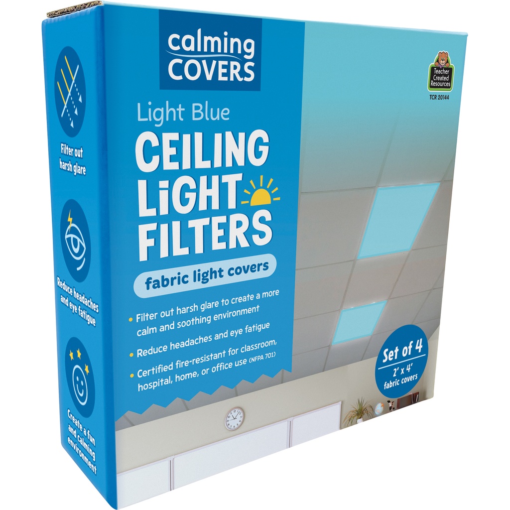 Light Blue Calming Covers Ceiling Light Filters