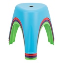 Assorted Color Indoor/Outdoor Plastic Stack Stool Set of 4