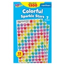 Colorful Sparkle Stars SuperShapes Stickers Value Pack
