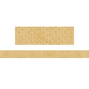 Wonderfully Wild Golden Textile Straight Border Trim, 35 Feet