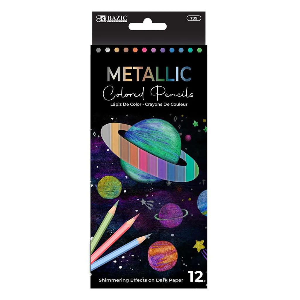 Metallic Colored Pencils Pack of 12