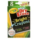 Bright Colors Dry Erase Washable Crayons 8 Count