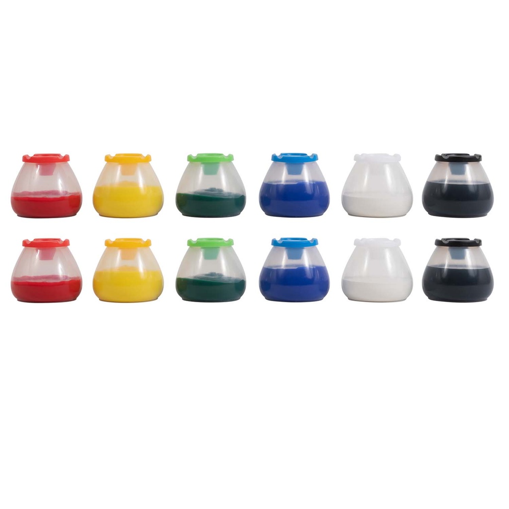 No Spill No Tip Paint Pots Set of 12 in 6 colors