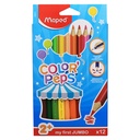 Color'Peps My First Jumbo Triangular Colored Pencils Pack of 12