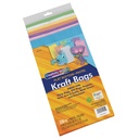 Pastel Colors 6" x 3 5/8" x 11" Kraft Bags 28 Bags