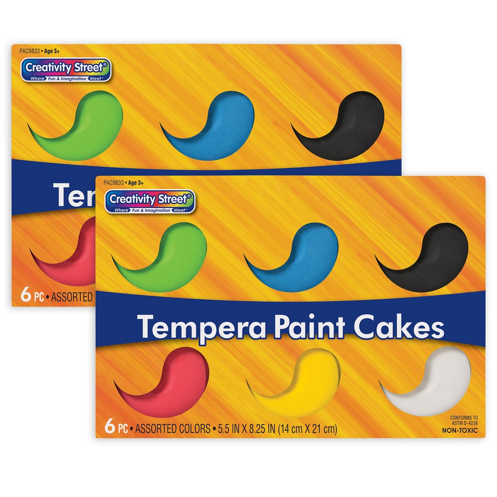 Tempera Cakes 2 Sets of 6 Colors