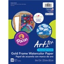 Gold Frame 9" x 12" Watercolor Paper 30 Sheets