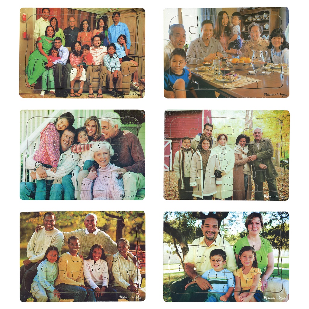 Multi-Cultural Family Puzzles Set of 6
