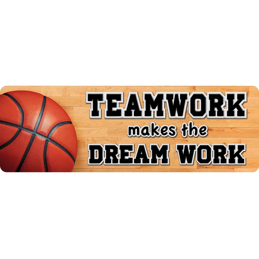 Basketball Teamwork Mat Runner 15.5" x 47"