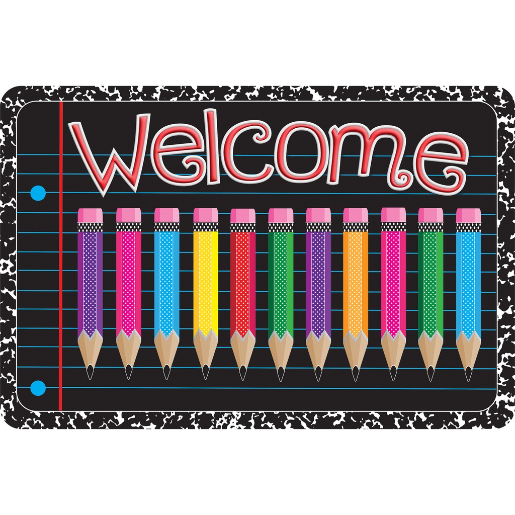 Colored Pencils Welcome Mat 15.5" x 23.5"
