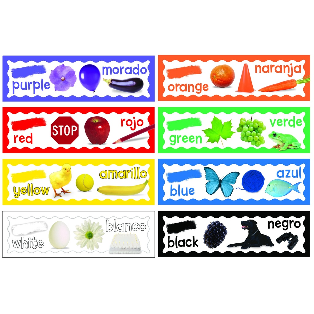 Colors English-Spanish Mini Bulletin Board Set