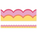 Happily Ever Elementary Retro Remix Warm Waves Scalloped Bulletin Board Borders
