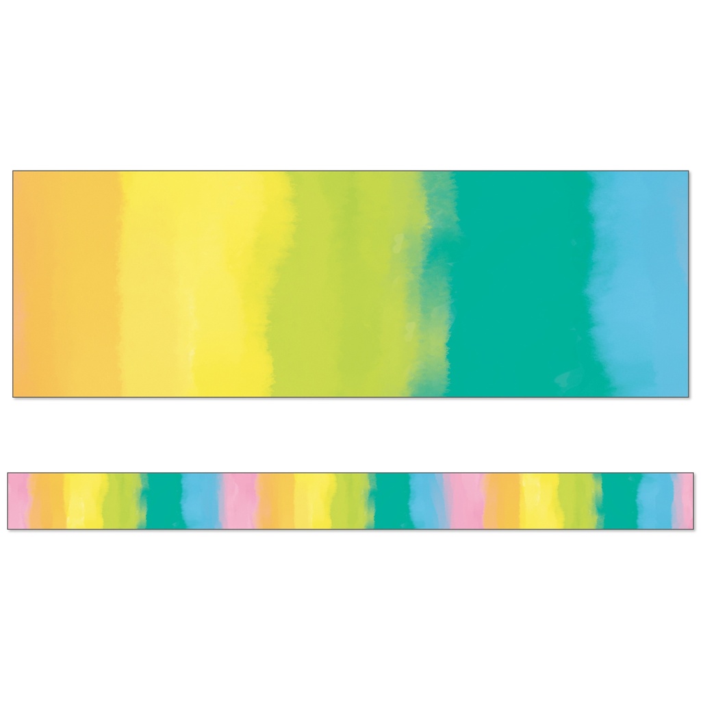 Creatively Inspired Watercolor Straight Borders 36 Feet
