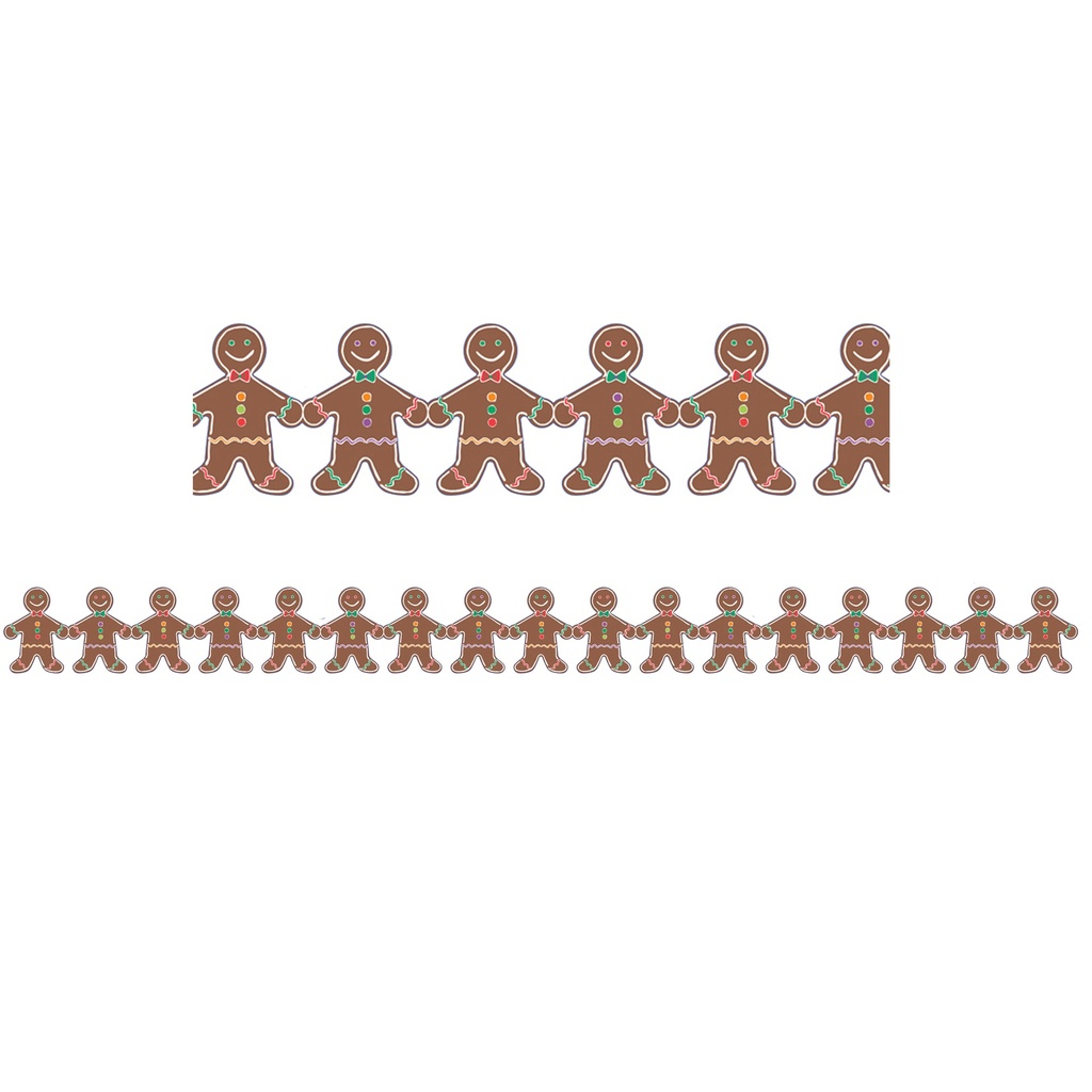 Gingerbread Men Classroom Borders 36 Feet
