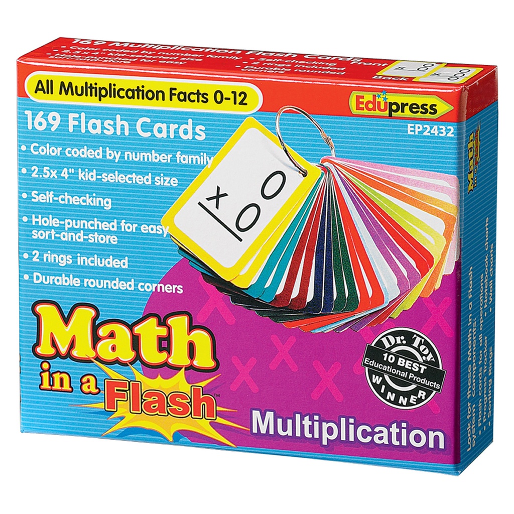Math in a Flash™ Color-Coded Multiplication Flash Cards