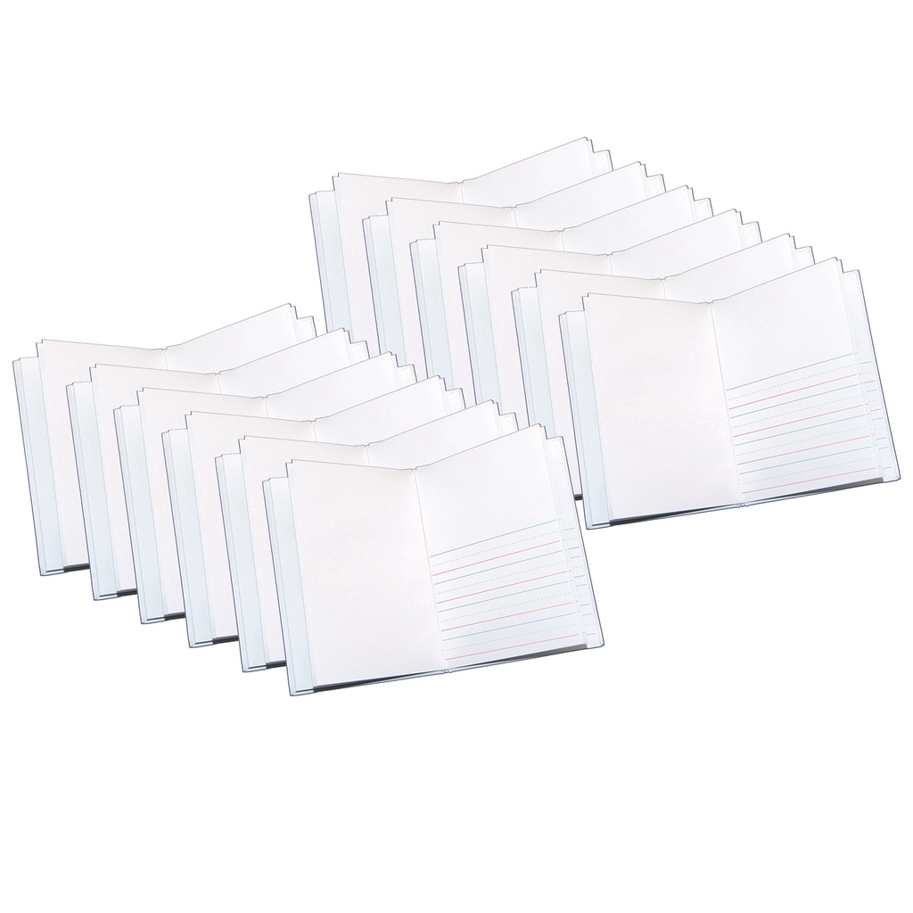 White Hardcover Blank Books Primary Lined 6" x 8" Portrait 12ct