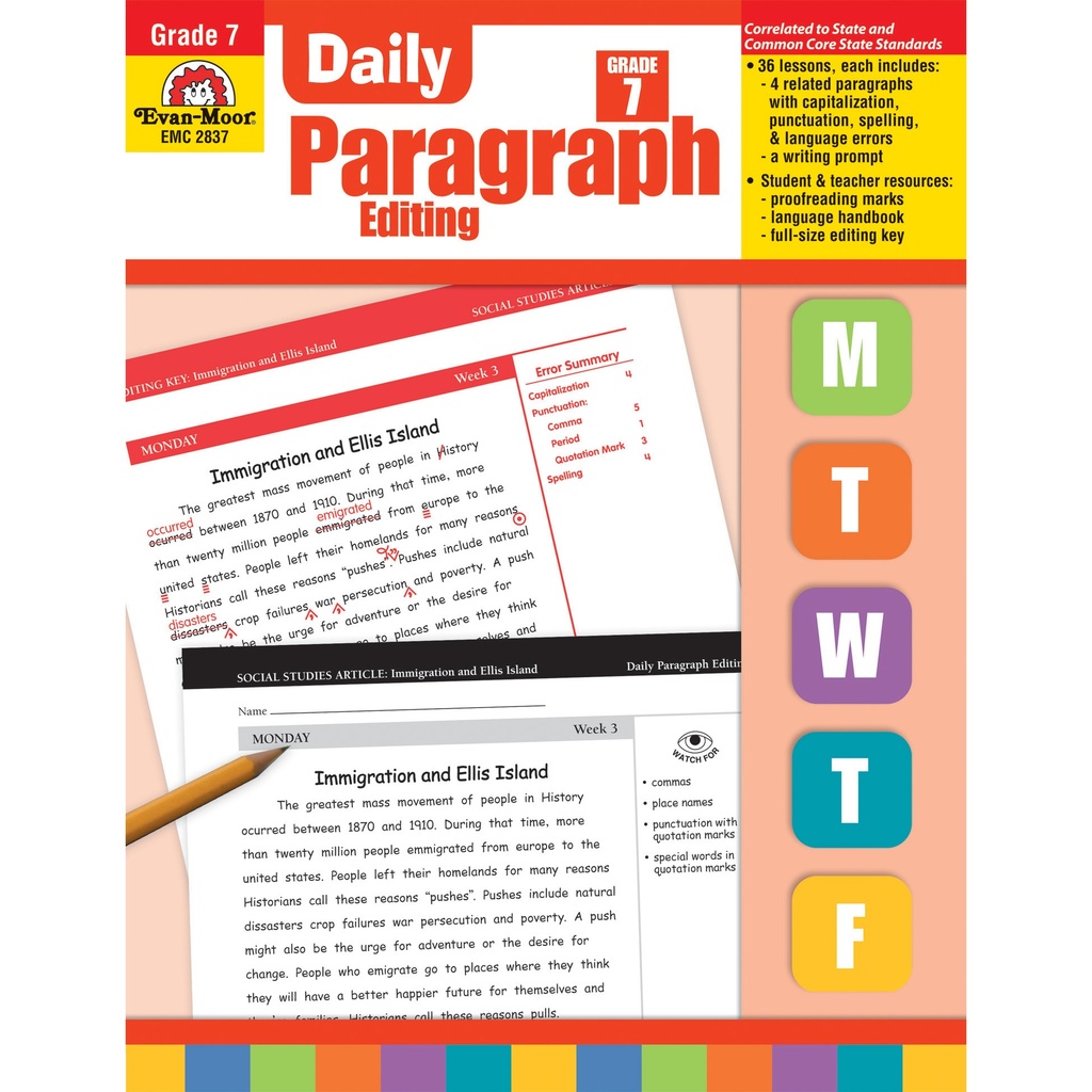 Daily Paragraph Editing Book Grade 7