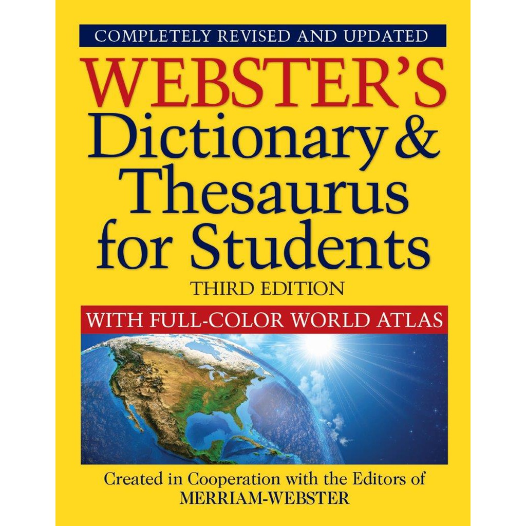 Webster's Dictionary & Thesaurus with Full Color World Atlas Third Edition