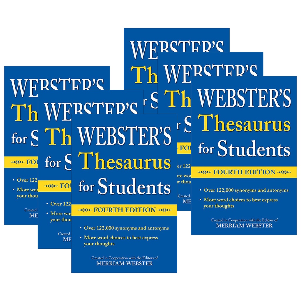 Webster's Thesaurus for Students Fourth Edition Pack of 6