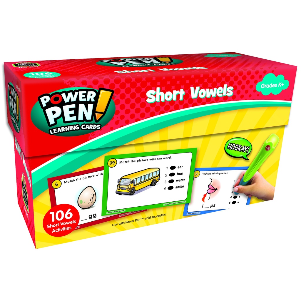 Power Pen™ Learning Cards: Short Vowels