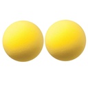 Yellow 8 1/2" Uncoated Regular Density Foam Balls Pack of 2
