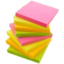 Neon 3" x 3" Stick On Notes Pack of 12