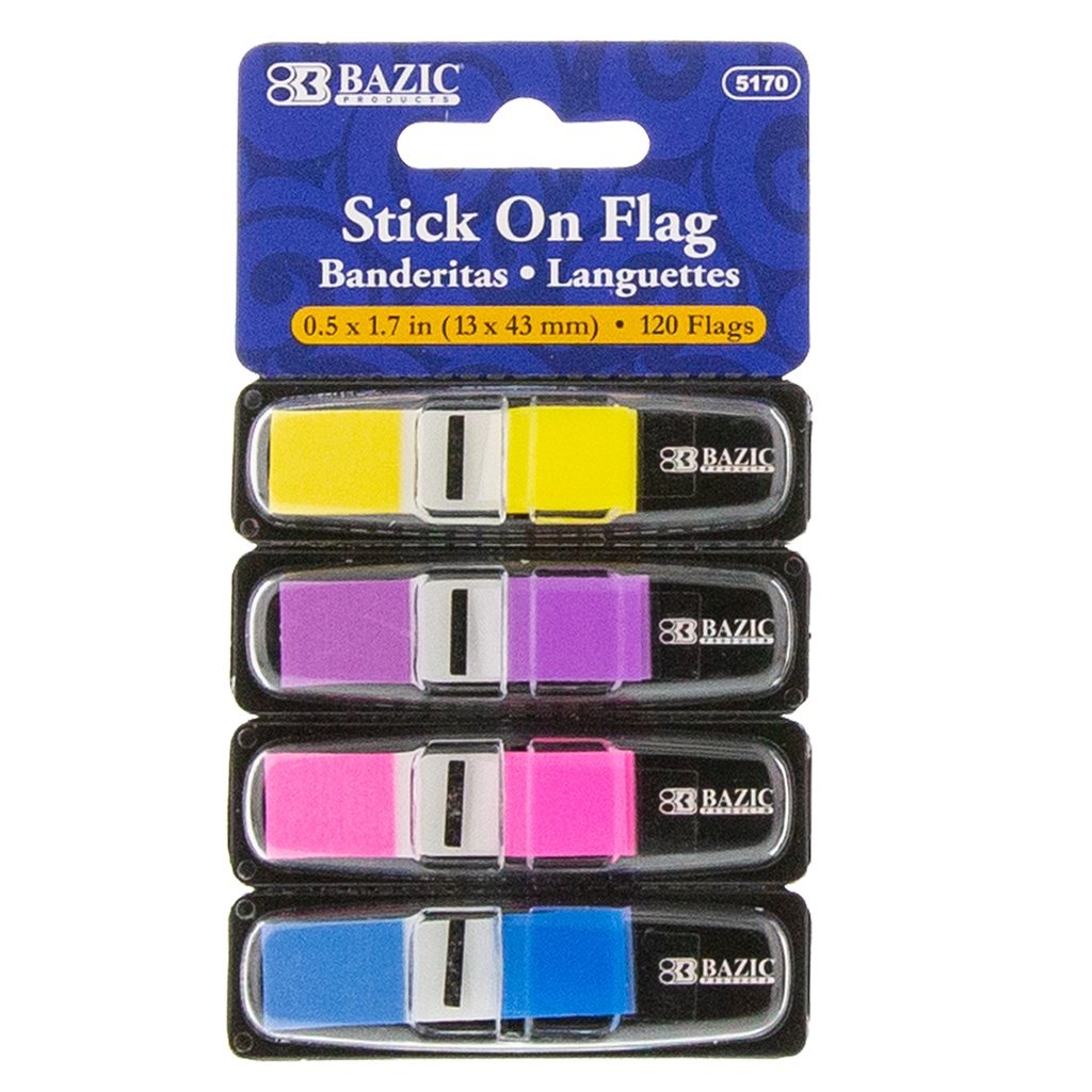 Neon Color Coding Flags with Dispenser 30 ct 4 Pack