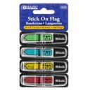 Neon Color Printed Sign Here Flags with Dispenser 25 ct 4 Pack