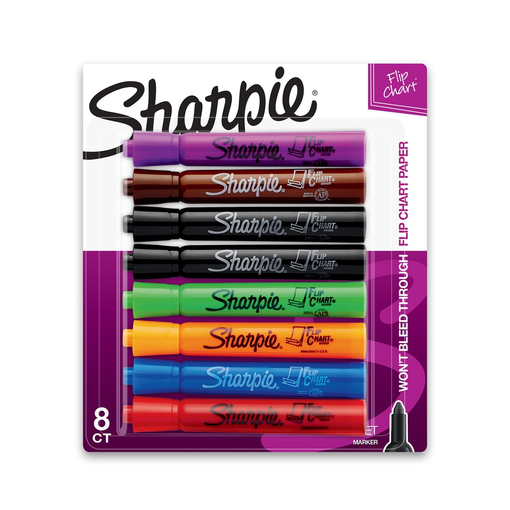 Assorted Flip Chart Markers 8ct