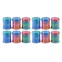 2-Hole Assorted Color Plastic Manual Pencil and Crayon Sharpeners 12ct