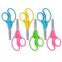 5" Blunt Assorted Colors Hard Handle Kids Scissors 6ct
