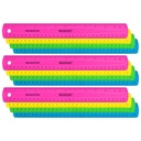 12" Assorted Translucent Colors Shatterproof Ruler with Anti-Microbial 12ct