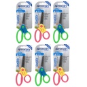 5" Anti-Microbial Kids Scissors, Blunt, Assorted Colors, Pack of 6 | 14596-6 ACM