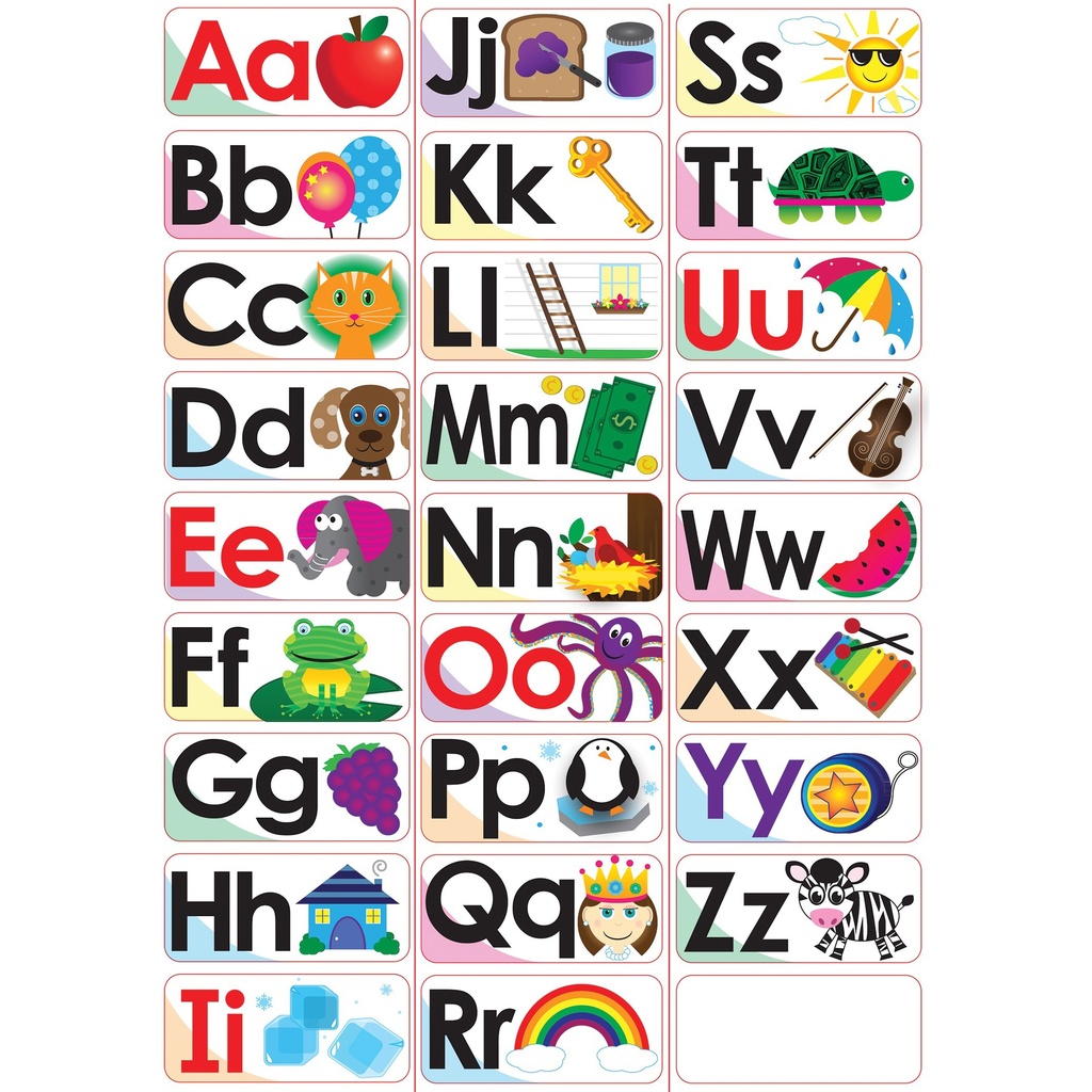 ABC Picture Words Double-Sided Magnets 27 Pieces