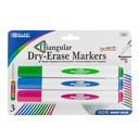 Bright Colors Chisel Tip Triangle Dry-Erase Markers Pack of 3