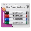 Assorted Low Odor Chisel Tip Barrel Style Dry Erase Markers Pack of 4