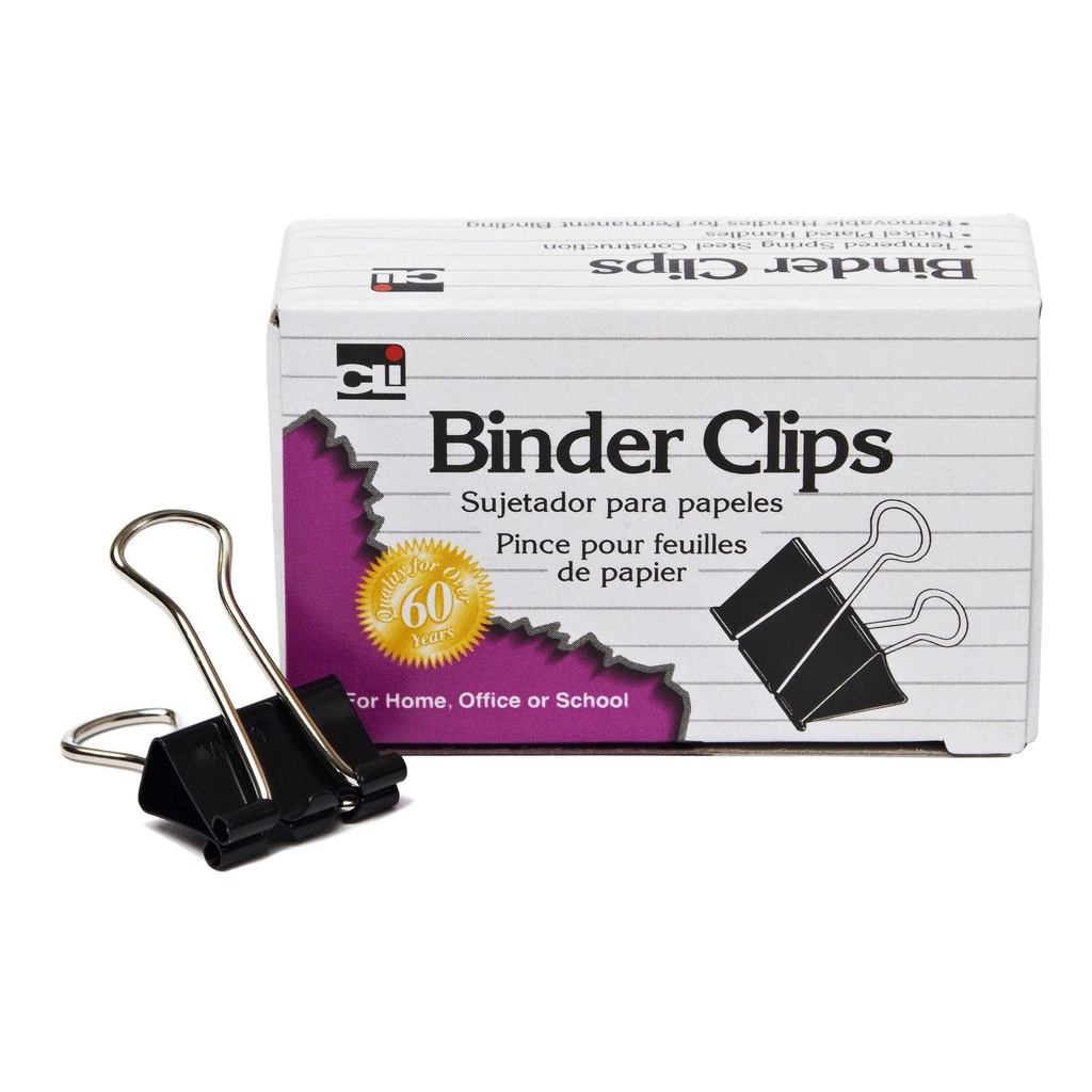 1/4" Mini Binder Clips Box of 12