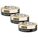 1.41 in x 60.1 yd General Purpose Masking Tape 3 Rolls